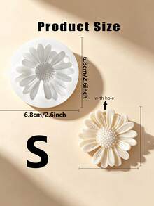 3D Daisy Flower Silicone Mold, Candle & Cake Decorating Mold For Chocolate, Soap, Wax & DIY Crafts, Decorative White Flower Baking Tool, Non-Stick & Reusable - Clear - View 17