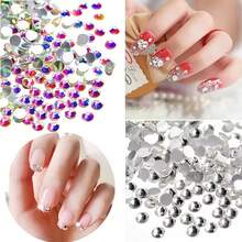 1440pcs Mixed SS3-SS20 Silver Flat Back Rhinestones DIY Nail Art Decoration Accessories - Multiple Styles - View 5