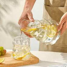 High Borosilicate Glass Cold Water Pot Grape Pot Single Person Drinking Set High Temperature Tea Pot Creative Water Cup Juice Pot - Transparent - View 5