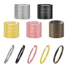 100pcs Split Ring Keychains, Bulk Split Ring Keychains For Keychains And Crafts, Make Home And Car Keychains, Lanyards, Tags And Other DIY Projects (25mm) - Keychain - View 1