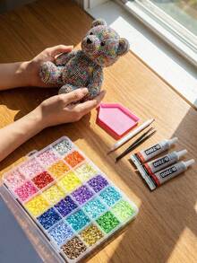 Set Rhinestone Flatback 32.000 pcs/40 Warna, Kit Batu Permata Buatan Tangan Multicolor dengan Pena Pengambil dan Pinset, Cocok untuk DIY, Pakaian, Sepatu, Perhiasan Mengkilap, Palet Campuran Berwarna-warni - MultiWarna - View 8