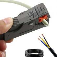 1/11pcs-Coaxial Cable Stripper Automatic Wire Stripper Rotary Stripping Knife Network Cable Pliers High Impact Resistant Material Multi-Function Cable Stripping Tool Network Wiring Dedicated, Weak Current Engineering Professional Tool. Manual Tool. Rotary One Turn Three Layers Full Stripping, No Damage To Wire Core Super Labor-Saving, High Impact Resistant Material Can Be Used Freely On Construction Site~Rotary Operation, Labor-Saving And Efficient, No Damage To Wire Core, No Signal Loss. Convenient And Practical, Sturdy And Durable, Beautiful And Practical. - Multicolor - View 2
