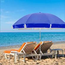 Sombrilla De Playa Jardín De 1.6 m Diámetro Azul Fund Azul - Azul - Ver 9