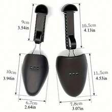 2pcs Black Practical Plastic Adjustable Length Unisex Shoe Trees Shoe Rack Boot Stand Shoe Accessories - Black - View 2