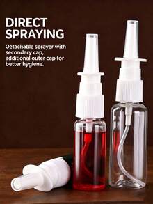 10/20/30/50ml Spray Refill Bottles, Fine Mist Transparent White Plastic Spray Bottles, Small Nasal Spray Bottles - Clear - View 6