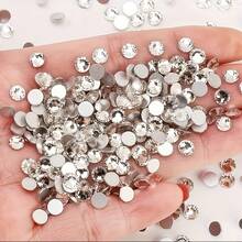 1440pcs Mixed SS3-SS20 Silver Flat Back Rhinestones DIY Nail Art Decoration Accessories - Multiple Styles - View 3