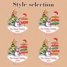 Custom Christmas Signpost Ornament, Personalized 2-5 Names Holiday Tree Decor, Festive Snowman Winter Style, Customized Christmas Hanging Decoration, Customizable Family Name Ornament, Christmas Home Decor, Holiday Keepsake Gift 2026, Room Decor - Multicolor - View 3