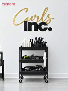 1pc Personalized Custom Text Logo, Acrylic Mirror & Black Letter Cut, Laser Cut Corporate Sign, Laser Cut Logo Sign, Corporate Wall Sign, Indoor Decor Commercial Logo Studio Custom - Multicolor - View 4