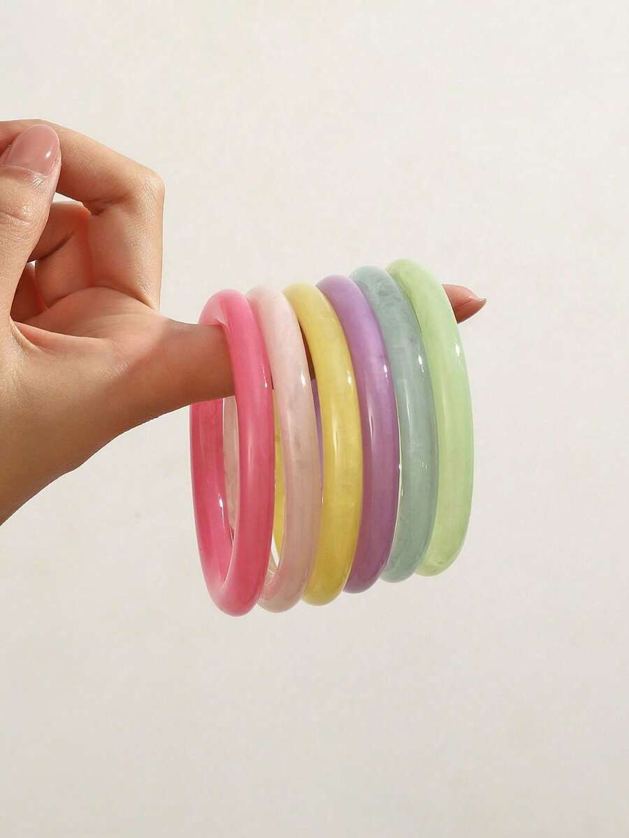 6/1pc Set Unique Bracelets, Thin Bracelets, Bracelet Set, Luxury Elegant Style, Designed For Women - Bracelet - View 1