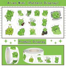 Tachimi 500pcs/Roll Alien Cat Meme Stickers, Abstract Funny Internet Meme Roll Stickers, Self-Adhesive Sealing Labels, Suitable For Scrapbooking DIY Crafts, Phone Case, Luggage, Water Bottle Decoration, Gen Z Stationery Stickers - Multicolor - View 2