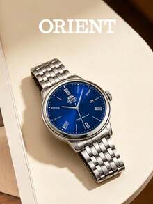 Orient Men's Automatic Mechanical Watch, Stainless Steel Strap 50m Waterproof, Business Calendar Watch RA-AC0J03L10B - Silver - View 1