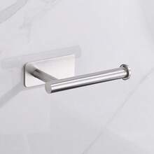 1pc Stainless Steel Toilet Paper Holder, Minimalist Solid Color Toilet Paper Rack, Suitable For Home Bathroom Decor, Room Decor, Halloween Decor, Halloween, Home Decor, Autumn Home Decor, Bathroom Decor, Autumn Decor, Christmas Home Decor, Room Decor, Wedding, Halloween Home Decor, Bedroom Decor, Christmas, Halloween Women's Clothing, Kitchen Decor, Bathroom Accessories - Black - View 11