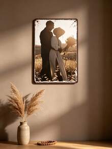 Custom Photo Metal Sign, Personalized Wall Decor Plaque, Custom Metal Tin Photo Wall Art Home Decor, Suitable For Bar, Cafe, Office, Vintage Metal Sign, Wedding Use, Retro Rusty Style, Home Or Outdoor Use, Can Add Photo And Text, 20*30 Cm - Multicolor - View 9