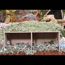 Hamster Wooden Hideout House, Waterproof Chew-Resistant Reed Wood Villa For Golden Hamsters, DIY Assembly Pet Furniture - Wood Color - View 5