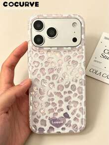 Cocurve 1pc Glacier Pattern Hollowed-Out Leopard Print Heart Letter Pattern Phone Case Compatible With Iphone 18 Pro Max 18 Pro 17 Pro/17 Pro Max/16 Pro/16 Pro Max/16/15 Pro Max/15 Pro/15 Plus Shockproof IMD 14 Pro Max/14/14/13 Pro Max/13 Pro/13/Personalized 13/12 Pro Max/12 Pro/12/11 Pro Max/11 Pro/11 Plus/Perfect As A Gift For Couples, Holidays, Halloween, Anniversaries, Versatile And Unique. - Multicolor - View 1