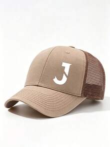 1pc Letter Print Baseball Cap Unisex Fashion Versatile Trucker Hat Baseball Cap Suitable For Daily Wear - Multicolor - View 12