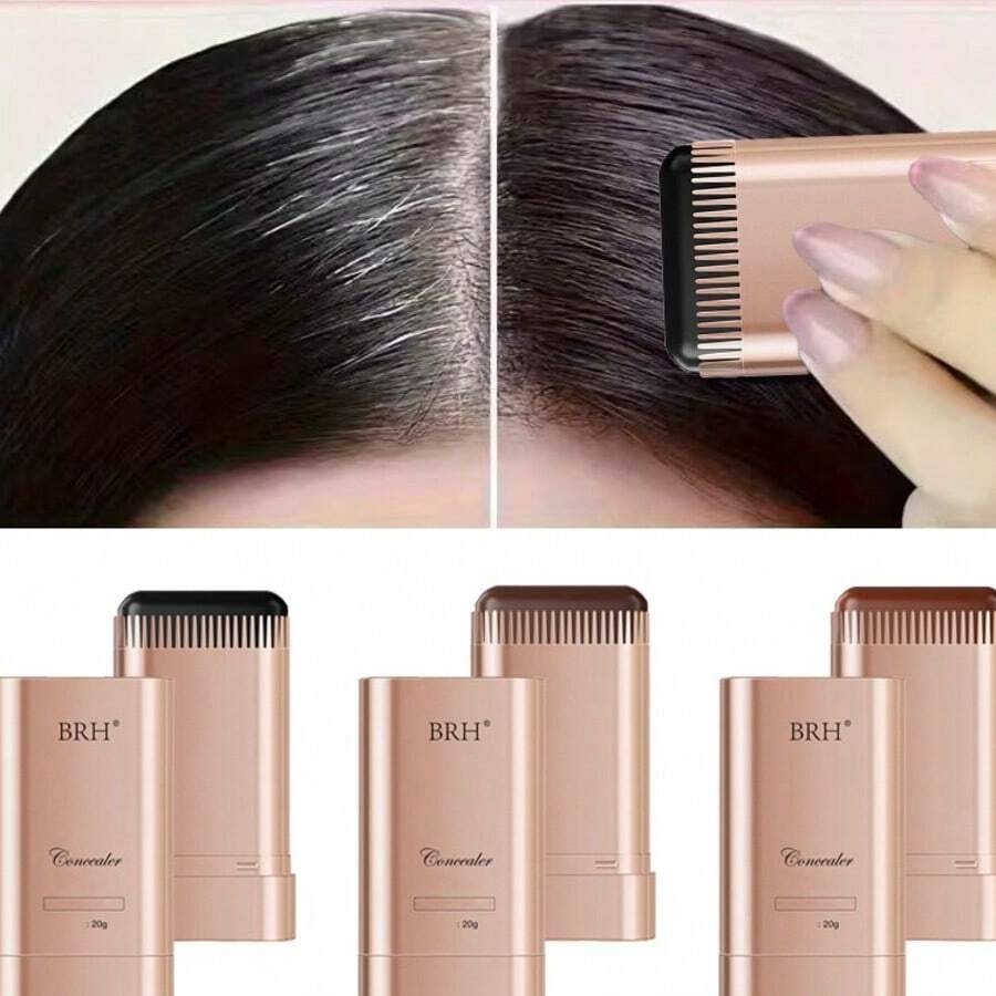 OBOVAY 1 buah Sisir Pewarna Rambut 3-in-1, Tahan Air & Keringat, Pewarnaan Sementara, Menutupi Uban dengan Cepat, Desain Dapat Diputar, Mudah Dibersihkan, Formula Berbasis Tanaman dengan Squalane, Hadiah untuk Dewasa Unisex, Sikat Pewarna Rambut Portabel Cocok untuk Semua Acara
