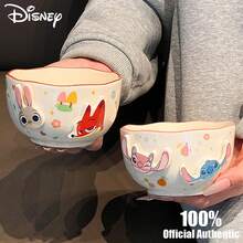 Disney Official Authentic Zootopia Co Branded Couple Ceramic Rice Bowl Home Utensils Soup Bowl Noodles Bowl Cute Relief Bowl - Multicolor - View 3