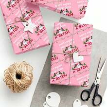 1pc Funny Christmas Wrapping Paper, Colorful Rude Humorous Gift Wrap Sheets For Adults, Naughty Couple Holiday Gift Wrap, Funny Party Packaging Paper For Friends Men Women Teens, 58''(W) X 21'(L) - Style 1 - View 4