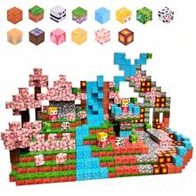 100PCS Cherry Blossom Magnetic Building Blocks, Cube Building Construction Toy, DIY Creative Stacking Set, STEM Learning Toy For Boys And Girls 3+, Holiday Gift - Multicolor - View 2