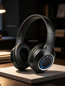 Gerripuer New Foldable Wireless Headphones With Microphone, HIFI Bass, Long Lasting Battery, Affordable Gift, Suitable For Gaming & Mobile Phones, Low Latency, Sweatproof - Black - View 3