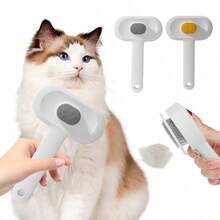 New Cat Deshedding Brush, Bathing & Massage Cat Comb, Grooming Brush, Detangling Brush For Cats & Dogs - Multicolor - View 15
