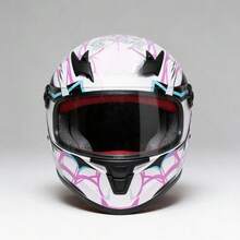 Casco de Moto para Niño con Diseño Graffiti, Casco Infantil para Motocicleta, Scooter y Bicicleta, Protección para Cabeza, Ideal para Paseos y Actividades al Aire Libre - A - Ver 5