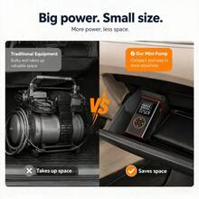 Air Compressors & Inflators Tire Pump140 PSI Car Air Compressor Pump, Digital Tire Inflator Portable Auto Air Pump For Car Motorcycle LED Light Tire Pump Air Compressors & Inflators, Tire Pump1500mAh - Dual-screen Digital Display - View 5