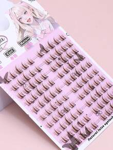 Ayrmilla C Curl 80 Clusters Fairy Style Pointed False Eyelash Clusters, Brown Single Cluster DIY Eyelash Extensions, Lightweight Pointed Segmented False Eyelashes, Soft Reusable Natural Eyelash Clusters, Suitable For Daily Eye Makeup - C - View 6