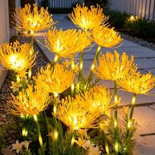 Solar Spider Lily Ground Stake Lights, Multiple Colors Available, Multi-Functional Ambient Decoration, Suitable For Beautifying Yard, Garden And Party, Essential For Creating Atmosphere For Thanksgiving, Halloween And Christmas - Solar-powered Lycoris Radiata - View 13