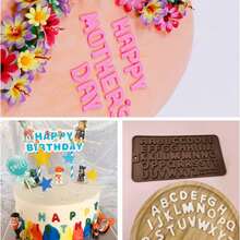 Letter Silicone Chocolate Mold, Letter Silicone Mold, Non-Stick Fondant Mold, Cake Decoration, Perfect Choice For Birthday Party - Multicolor - View 6