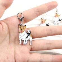 1pc/2pcs/3pcs Cute Smiling Jack Russell Terrier Keychain With Pocket Hug Blessing Card, Perfect For Decorating Keys, Bags And More, Inspirational Memorial Gift For Family, Brothers, Friends And Dog Lovers, Conveying A Feeling Of Gentle Companionship - Brown and White - View 10