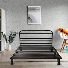 Cama Plegable de Acero Resistente con Cabecera |   No Requiere instalación |   No Incluye colchón |   Color Negro (Individual) - Negro - Ver 5