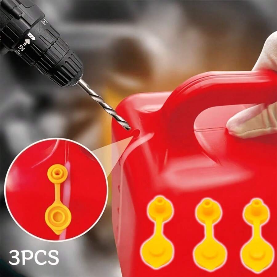 3pcs Oil Tank Vent Caps, Universal Small Oil Dispenser Nozzle Gaskets, Leak-Proof Vent Design, Suitable For Water And Oil Jug Replacement Parts - A - View 1