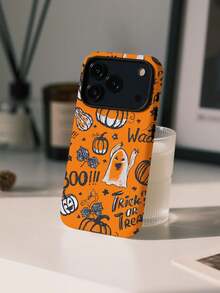Ốp lưng điện thoại 2 trong 1 vỏ cứng PC và trong mềm TPU, họa tiết Halloween bí ngô ma dơi mèo Boo Trick Or Treat, bề mặt nhám, quà tặng rùng rợn, ốp đôi đồng bộ, tương thích với 11 12 13 14 15 16 16e 17 Pro ProMax Air 18 Pro ProMax - Mờ, không từ tính - Xem 7