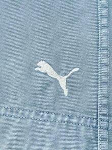 Puma Rok Mini Sporty Bordir dan Resleting Serbaguna untuk Wanita - Blue and White - View 4