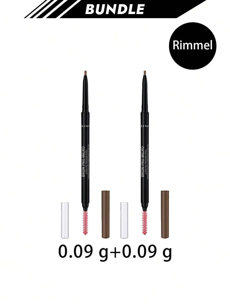 Rimmel [حزمة] قلم تحديد الحواجب برو مايكروديفاينر 002 بني ناعم 0.09 جرام * 2 - 002 بني فاتح - مشاهدة 1