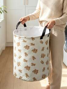 Dirty Laundry Basket Storage Bin, Large Capacity Collapsible Laundry Hamper, Foldable Storage Bucket For Bedroom, Laundry Room, Home Organization, Practical Gift For Her, Halloween And Christmas - Multicolor - View 8