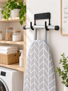 Wall-Mounted Ironing Board Holder, 5 Inch Ironing Board Bracket, Laundry Room Storage, Space-Saving Ironing Board Wall Rack - Multicolor - View 6