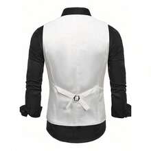 Men's Stage Performance Vest With Small Sequins, Suitable For Studio Photography, Host, Singer, MC - Baby Blue - View 4