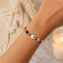 1PC Fashion Casual Evil Eye Bracelet, Adjustable Red String Lucky Protection Bracelet, Lucky Bracelet, Daily Wear - Multicolor - View 2
