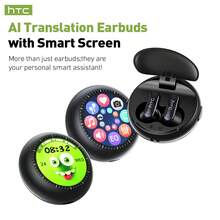 HTC NE89 Color Screen AI Translation Earbuds, Bluetooth 6.0, ANC Noise Cancellation, 48H Long Battery Life, Touch Control. Built-In Smart Screen For Real-Time Language Translation, Suitable For Travel, Business, And Sports - View 2