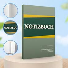 German Notizbuch Writing Notebook, 260 Pages, 145 X 210 Mm A5-Style Minimalist Color Block Journal For Note Taking, Study, Class Notes, Meetings, Office, School, Daily Writing, College, Work, Back To School Stationery, Student & Office Supplies - 260 Pages – German Notizbuch - View 3