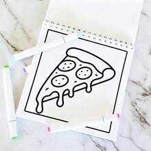 1 Pc Food, Drinks, And Sweets Spiral Coloring Book, Featuring A Cute Dessert And Snack Theme, Fun And Easy Coloring Book For Reducing Stress And Relaxing, 22 Pages With Single-Sided Design, Best Gifts For Adults - Single Piece - View 4