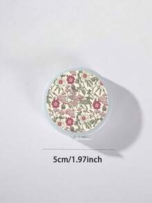 Vintage Floral Print Retractable Tape Measure, Mini Portable Soft Leather Tape Measure, 150cm/60in Measuring Length, Suitable For Home, Tailoring, Sewing, Office, Family And Study - Multicolor - View 3