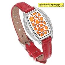 Aromatherapy Jewelry Red Leather Bracelets Bangles Couple Open Locket Charms Aroma Perfume Essential Oil Diffuser Bracelet For Men Couple Wristbands - Red - View 13