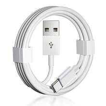 1/2 buah Kabel Pengisian Cepat USB ke Type-C 3,3 kaki/100 cm Kabel Data Pengisian Daya Efisiensi Tinggi Kabel Pengisian Cepat Kompatibel dengan Ponsel Seri 18/17/16 Pro Max/16 Pro/16 Plus/16/15 dan Laptop - Putih - View 8