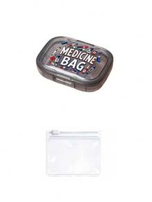 Portable Mini Transparent Pill Box With Medicine Package Pattern, Leak-Proof Multi-Compartment Pill Storage Box, Outdoor Travel Pill Box, 3-Compartment Daily Medication Organizer, Compact Pocket Pill Storage Box, Suitable For Storing Vitamins, Daily Medications, Capsules, Tablets And Small Supplements, Practical Travel Essential For Outdoor Camping, Vacation And Business Trips, Gift For Students, Doctors, Family And Friends, Waterproof And Moisture-Proof Pill Box, Easy To Put In Handbag, Backpack And Pocket, Emergency Rescue Pill Box, Back To School, Teacher's Day, Christmas Gift - Multicolor - View 16