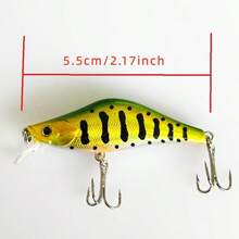 Premium Quality Boxed High-End Minnow Sinking Realistic Bionic Fishing Lure, Universal Saltwater Fishing Bait With Sharp Triple Hook, Durable And Lightweight Fake Lure, 11 Colors Available - Length 5.5 Cm/2.17 In, Weight 4.8 G/0.17 Oz - Multicolor - View 3