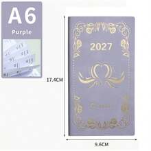 2027 Annual English Planner 365 Days Time Management A6 Daily Planner Portable Notebook - Multicolor - View 6